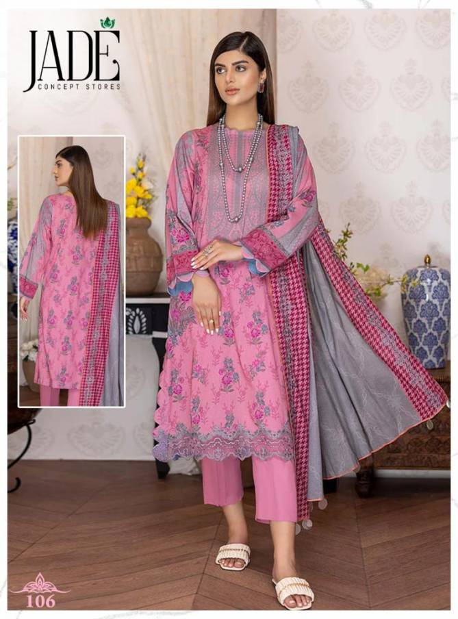 Jade Alfina Wholesale Pakistani Cotton Dress Mateial Catalog
